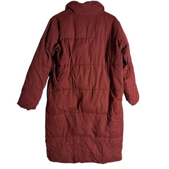 Sweet Baby Jamie Ruby Red Zip Up Long Sleeve Midi Winter Puffer Coat Size XS - Picture 10 of 15